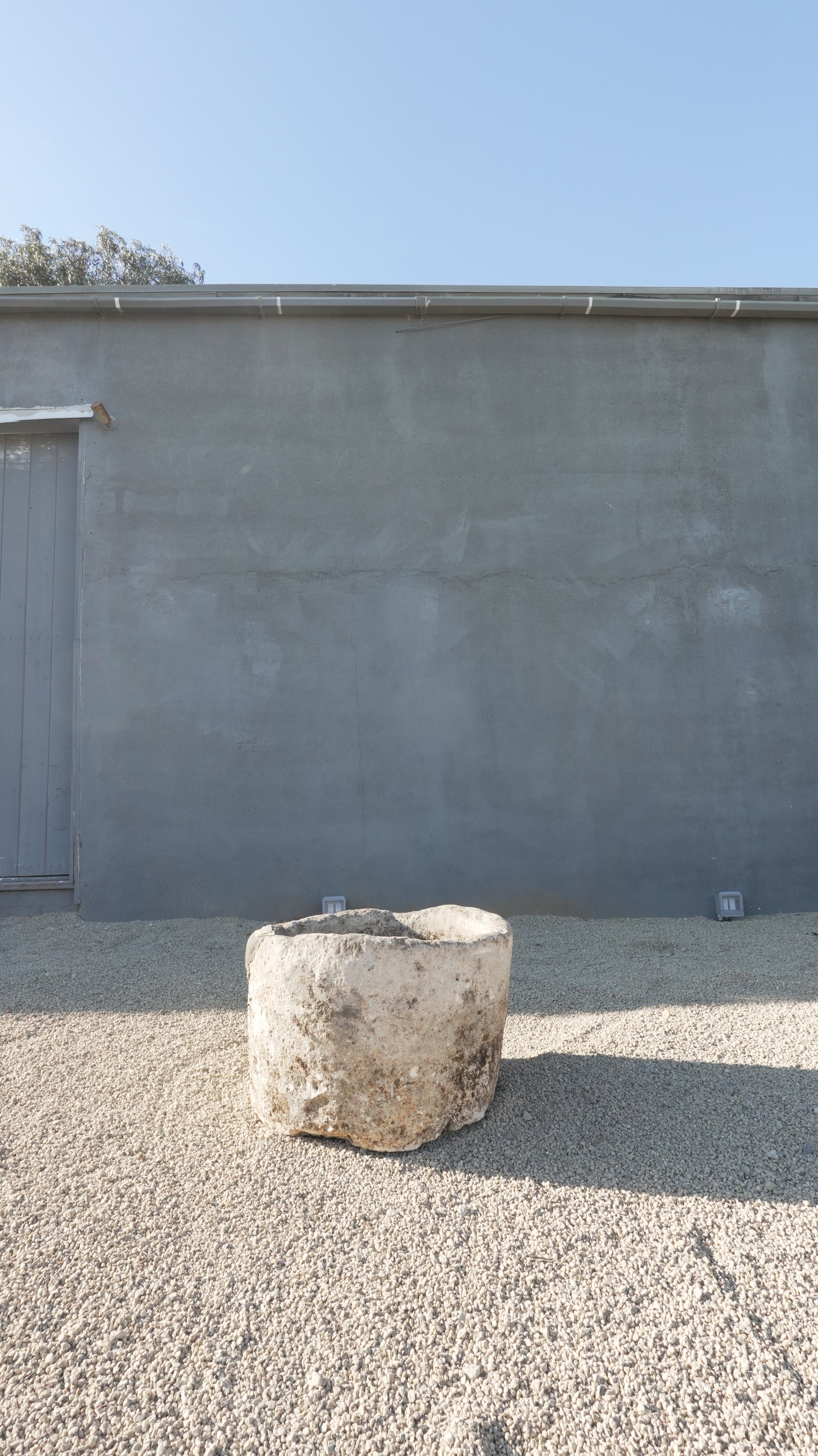 Vintage Limestone Trough Round