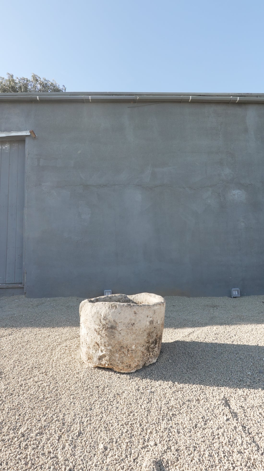 Vintage Limestone Trough Round