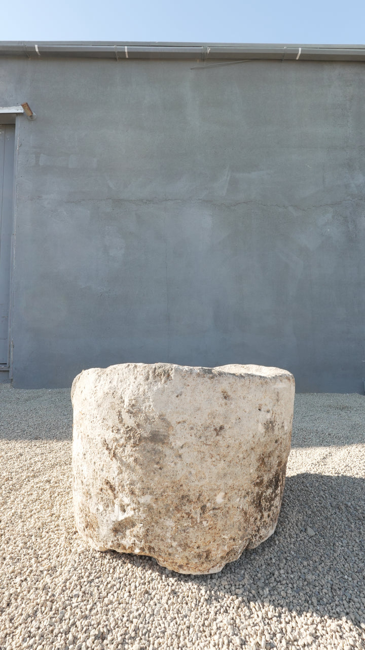 Vintage Limestone Trough Round