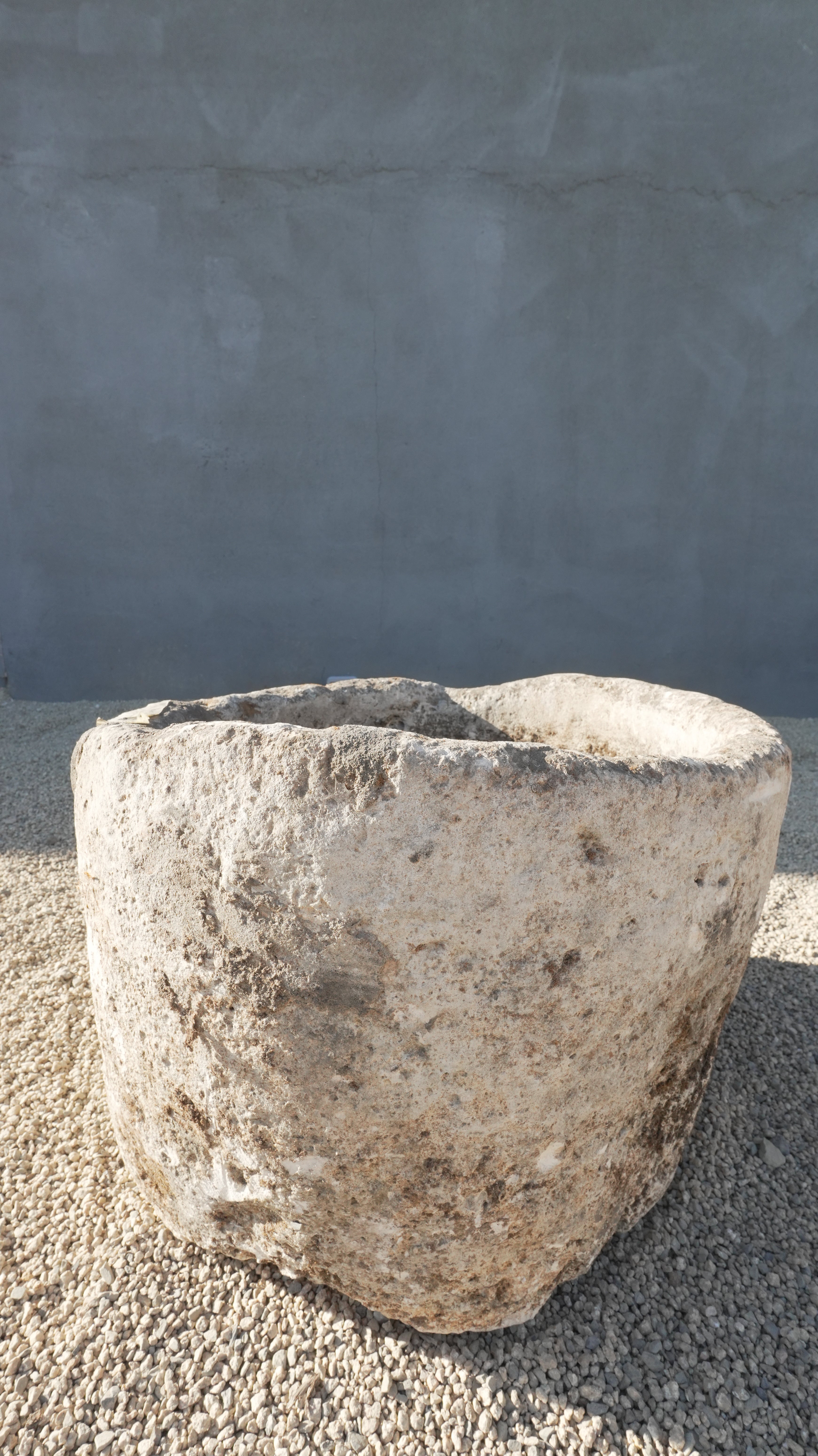 Vintage Limestone Trough Round