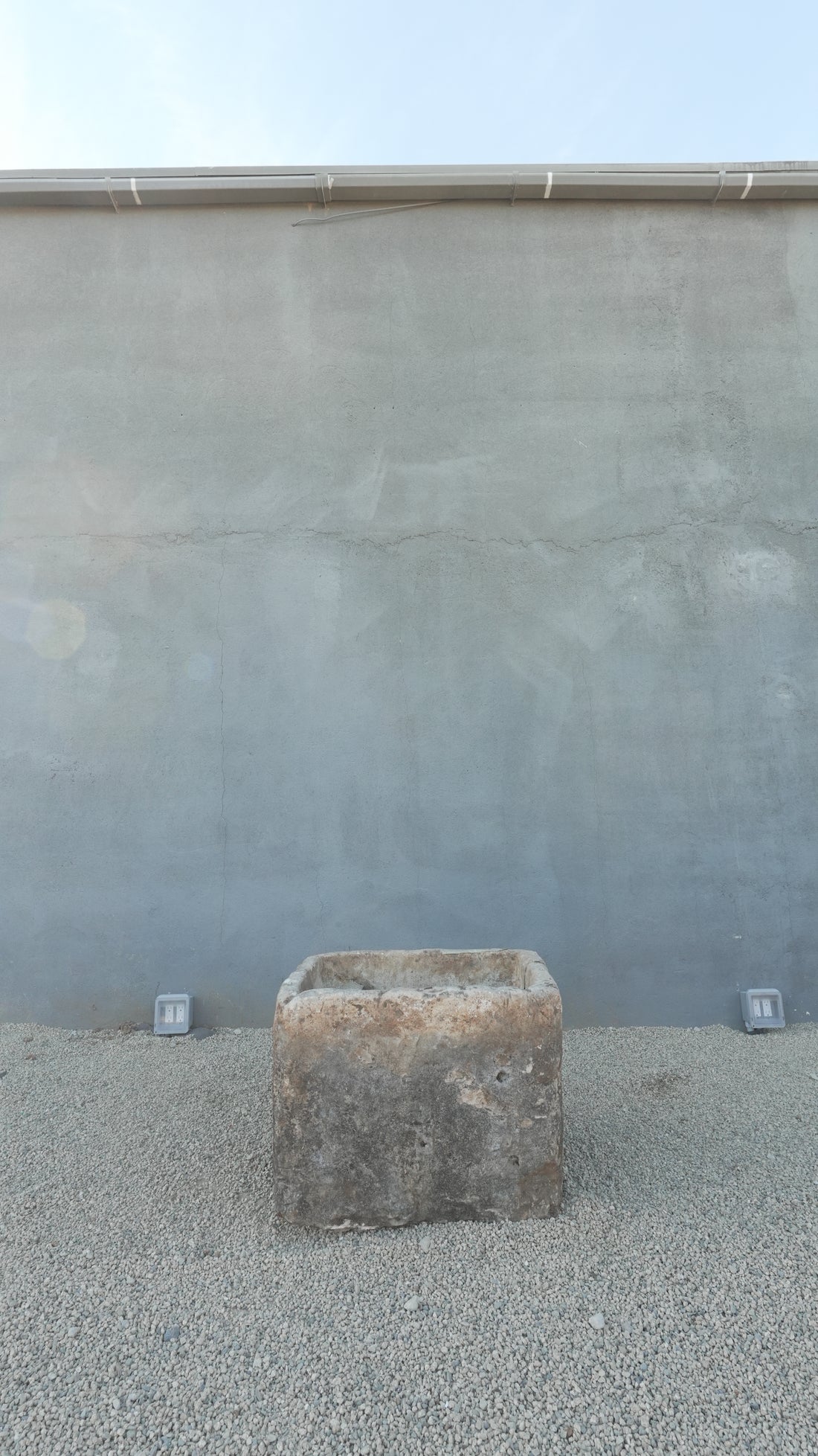 Vintage Limestone Trough Square