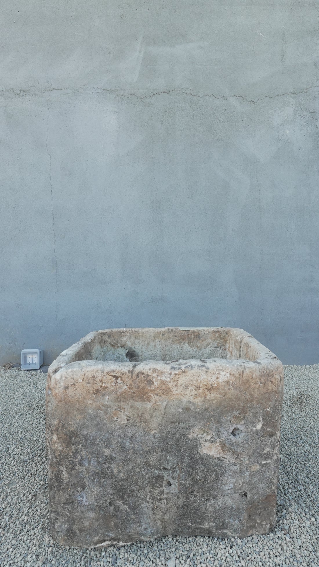 Vintage Limestone Trough Square