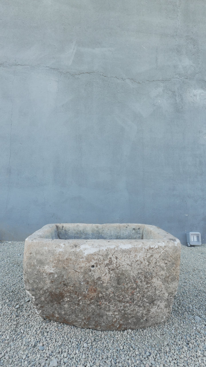 Vintage Limestone Trough Square