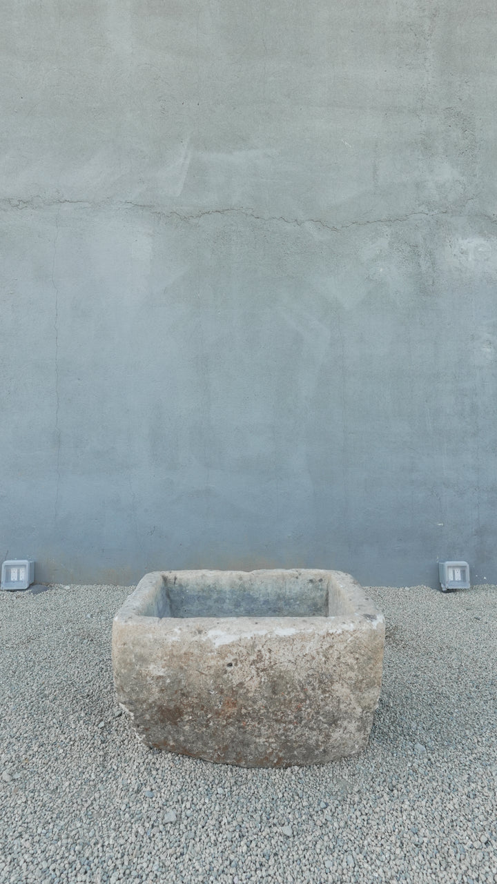 Vintage Limestone Trough Square