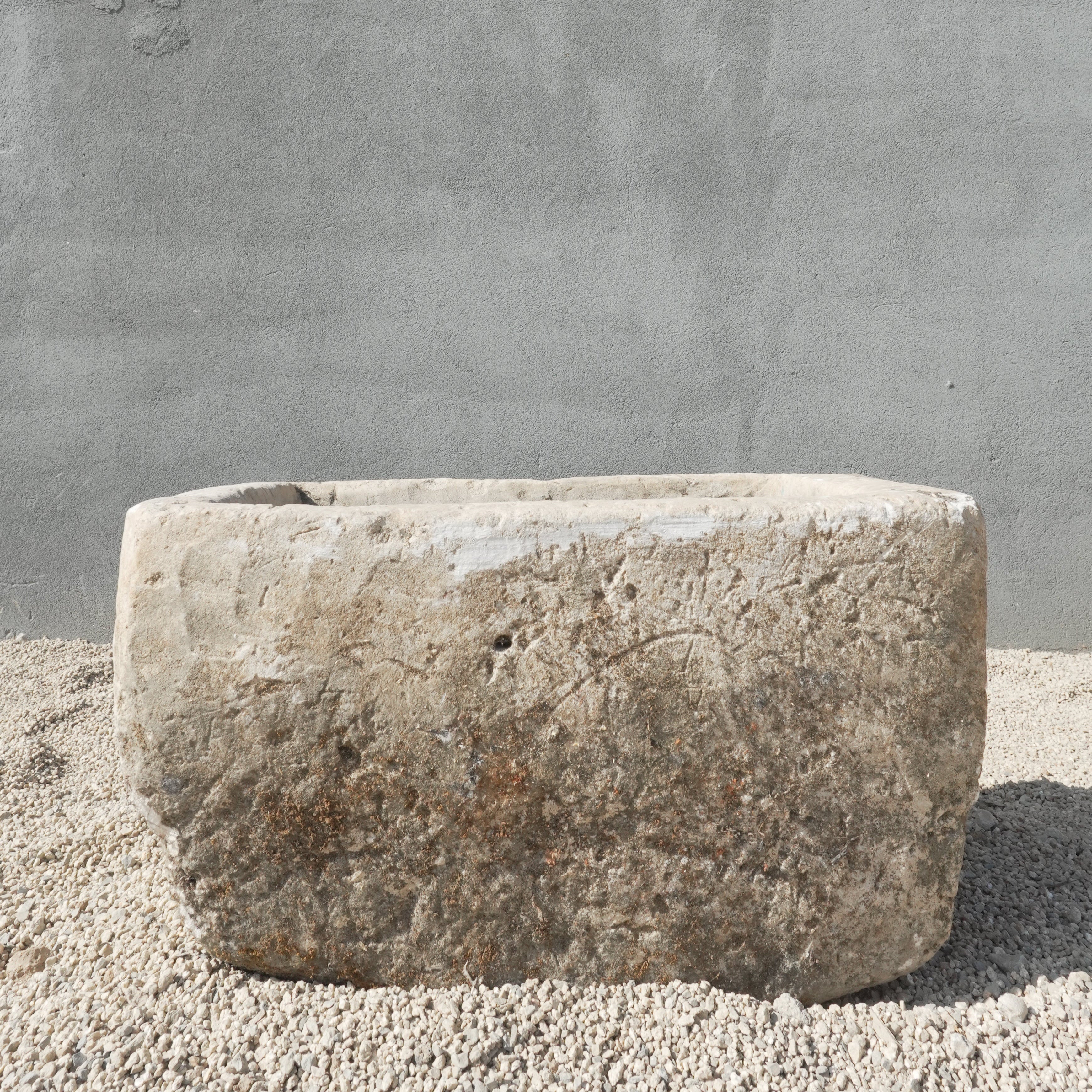 Vintage Limestone Planter Rectangle