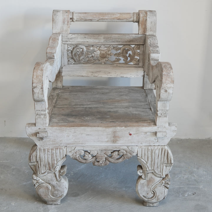 Vintage Indian Teak Wood Chair - Trouvaille Imports