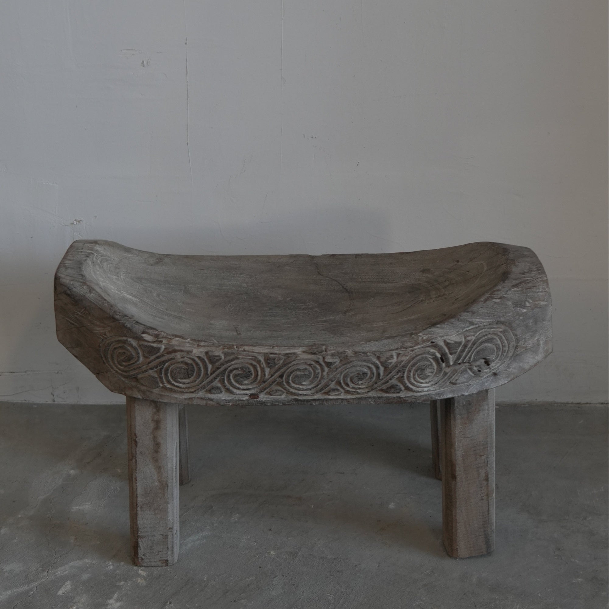 Indian Teak Wood Seat - Trouvaille Imports