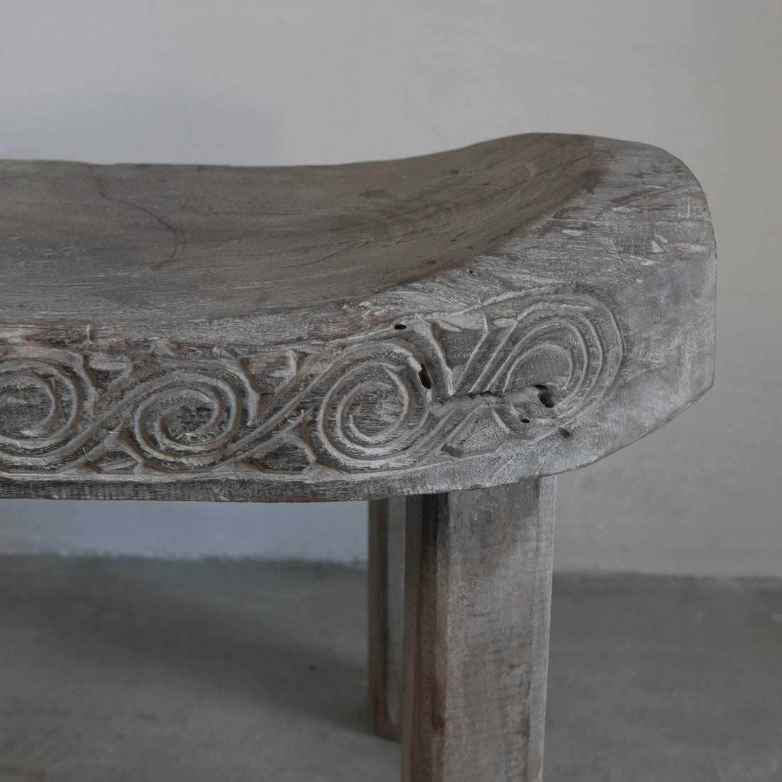 Indian Teak Wood Seat - Trouvaille Imports