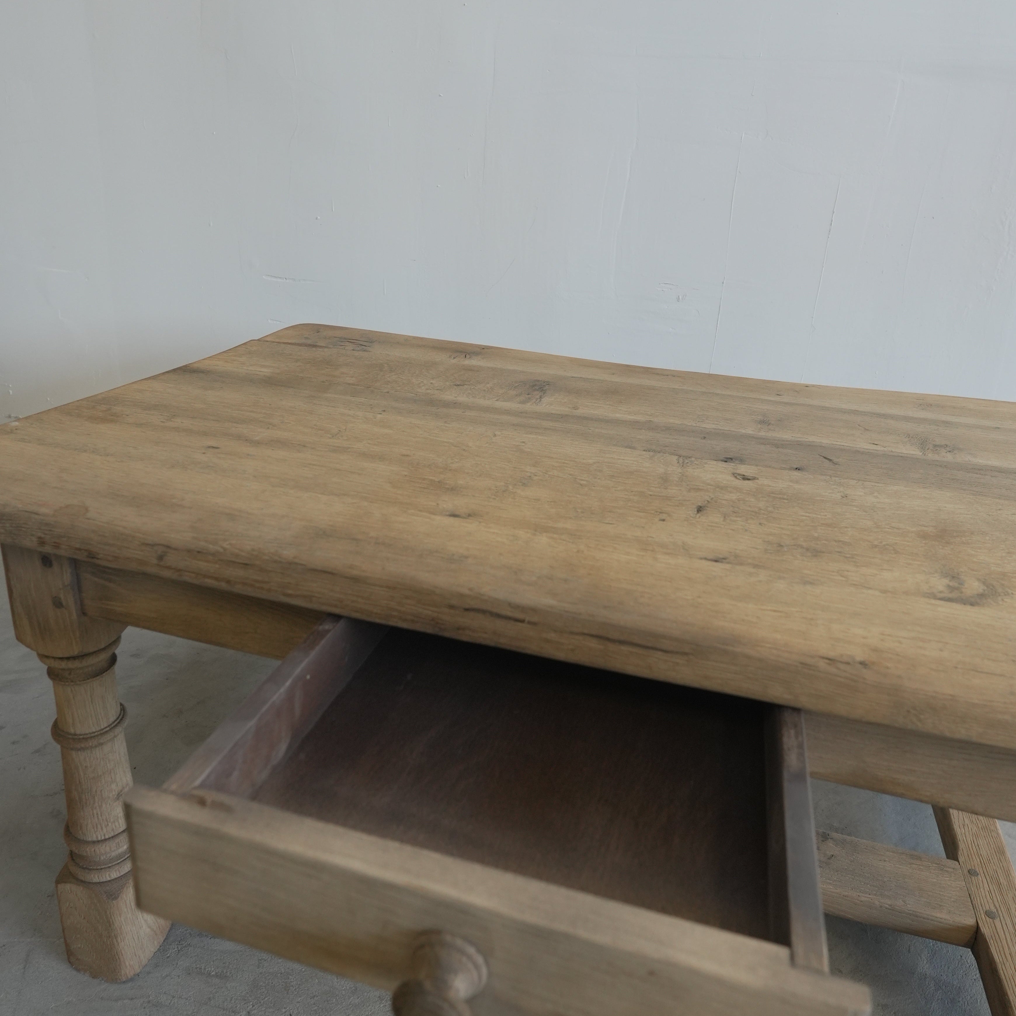 Antique French Oak Coffee Table - Trouvaille Imports