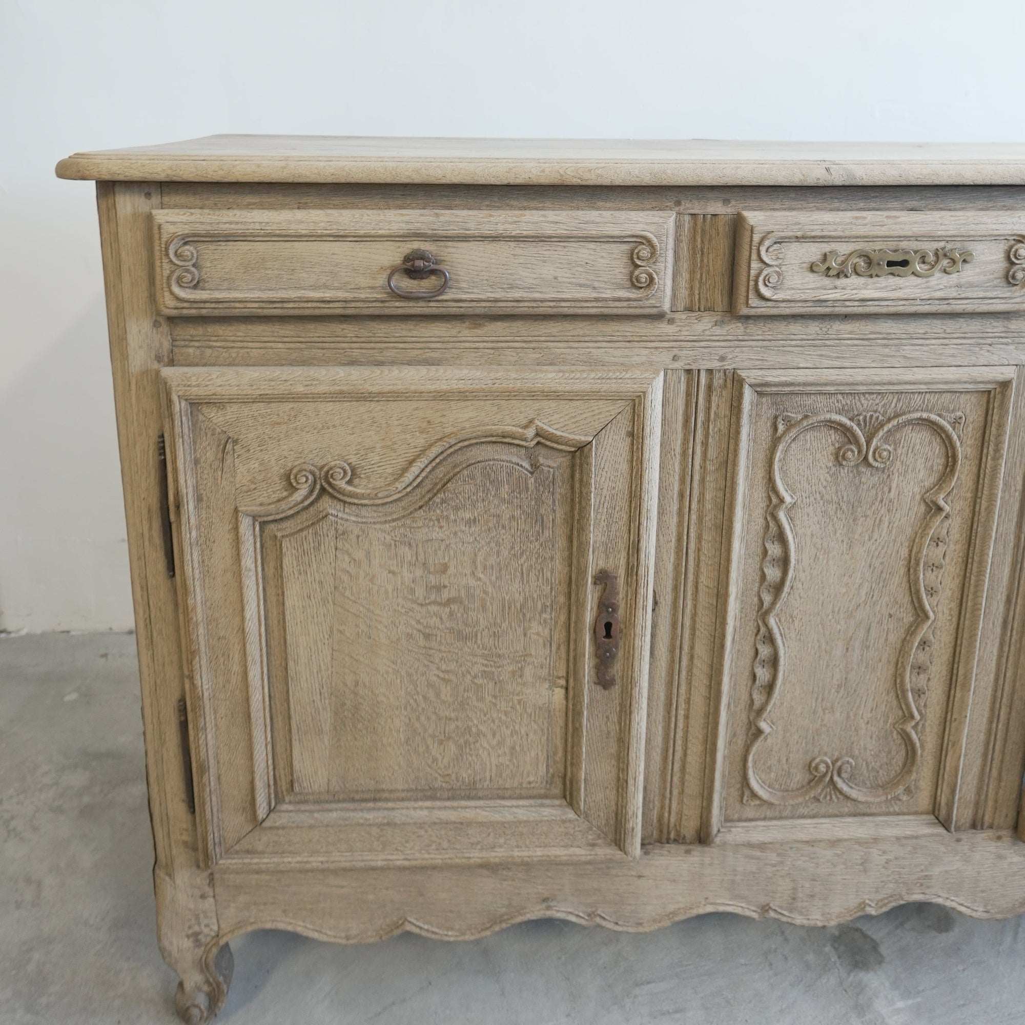 Antique French Louis XV Oak Buffet / Enfilade