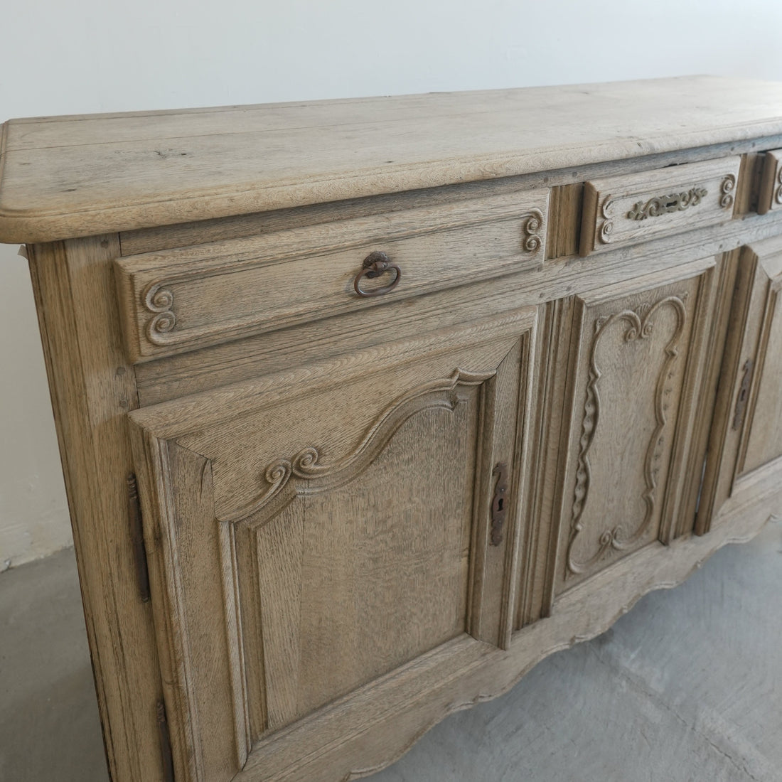 Antique French Louis XV Oak Buffet / Enfilade