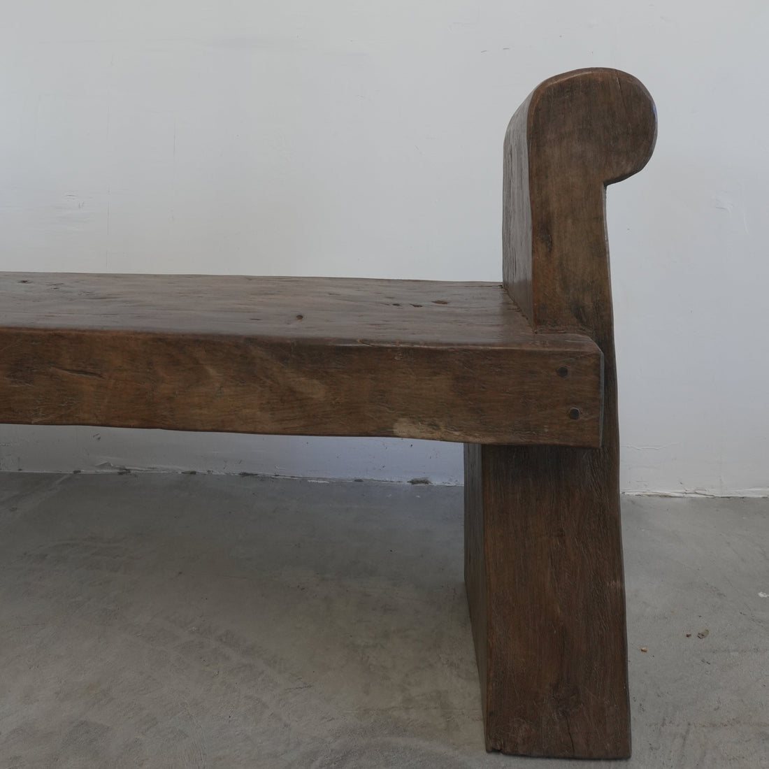 Vintage Indonesian Primitive Wood Bench