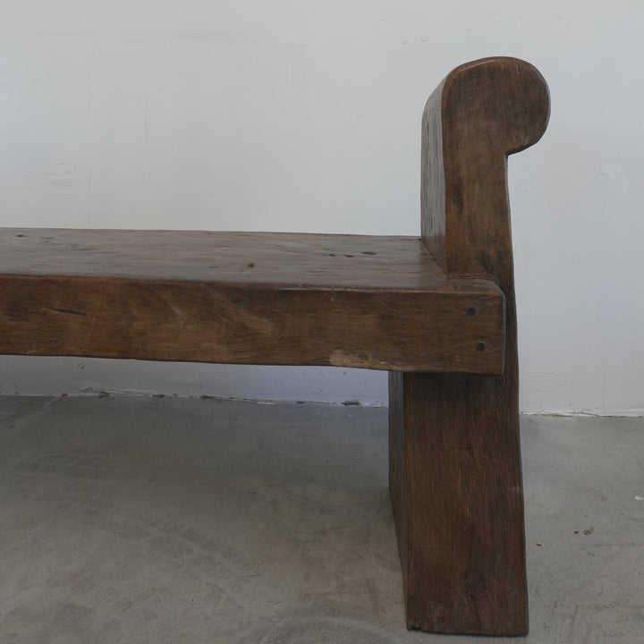 Vintage Indonesian Primitive Wood Bench