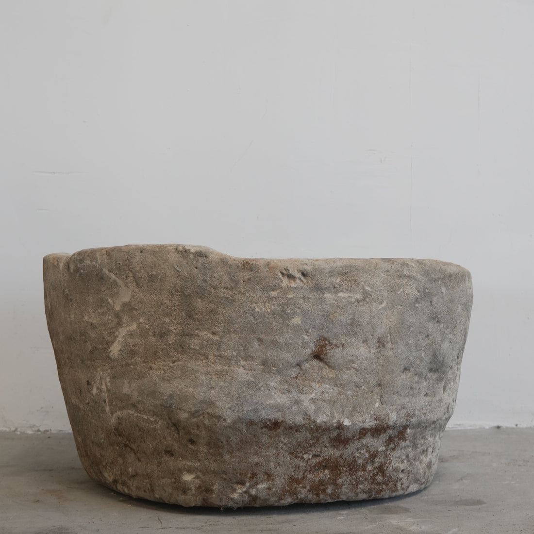 Vintage Limestone Round Trough - 16 Height x 28 Width Round - Trouvaille Imports