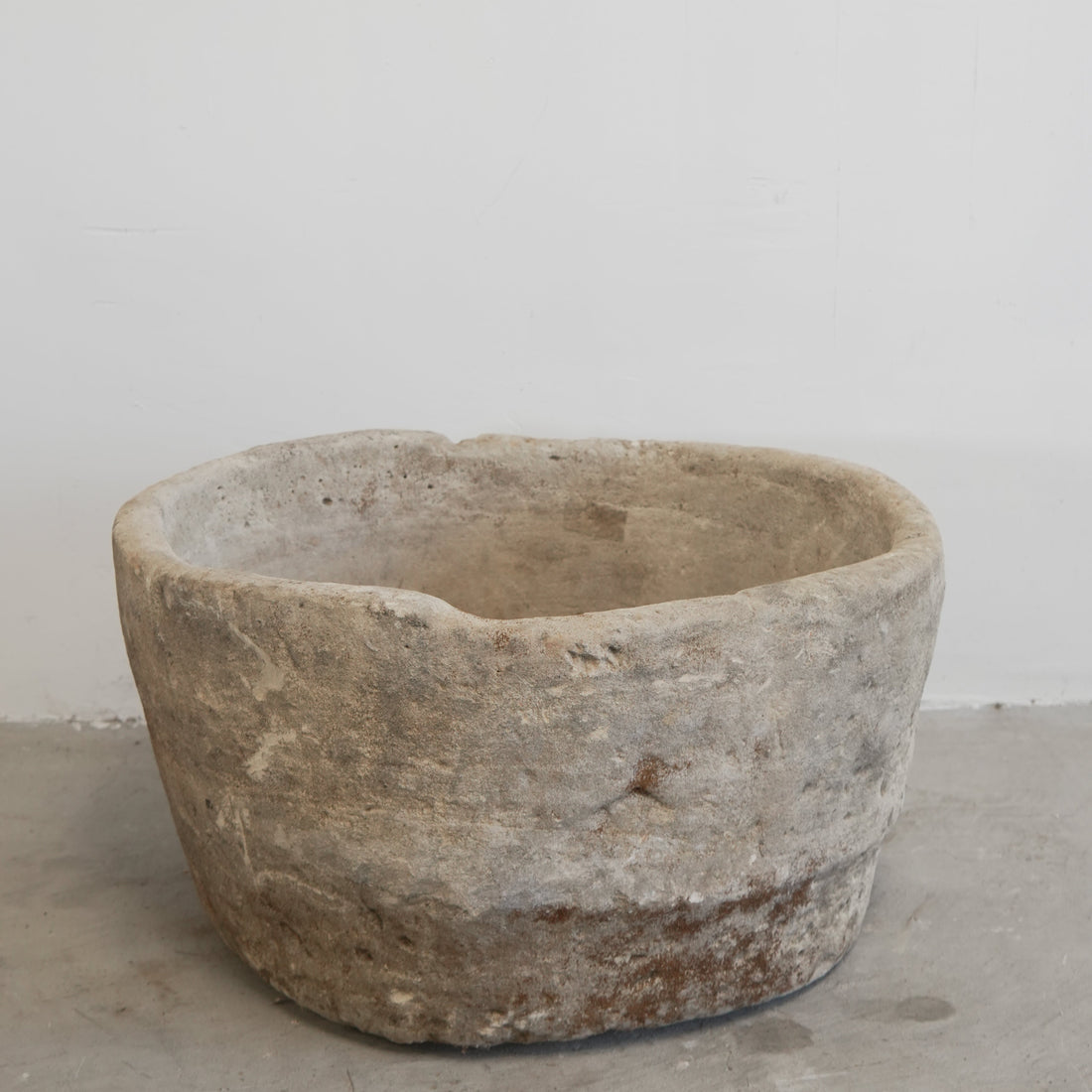 Vintage Limestone Round Trough - 16 Height x 28 Width Round - Trouvaille Imports