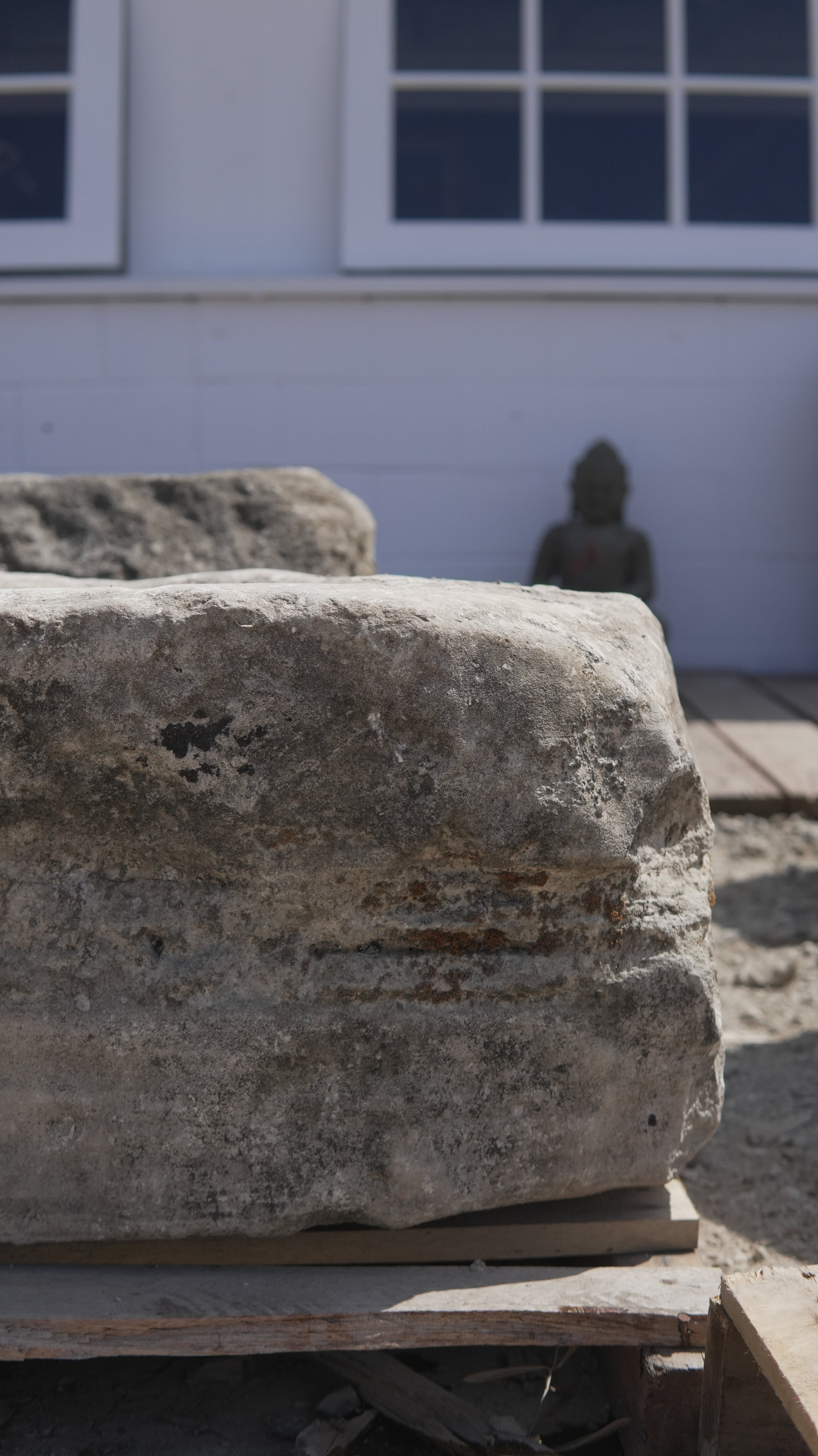 Antique Limestone Trough 51 inches length x 19 inches height x 14 inches width - Trouvaille Imports
