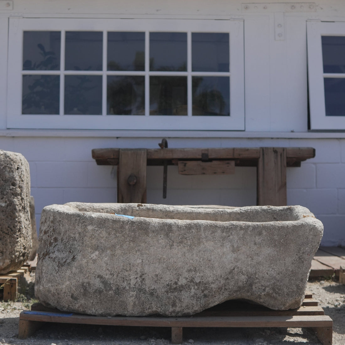 Antique Limestone Trough - Trouvaille Imports