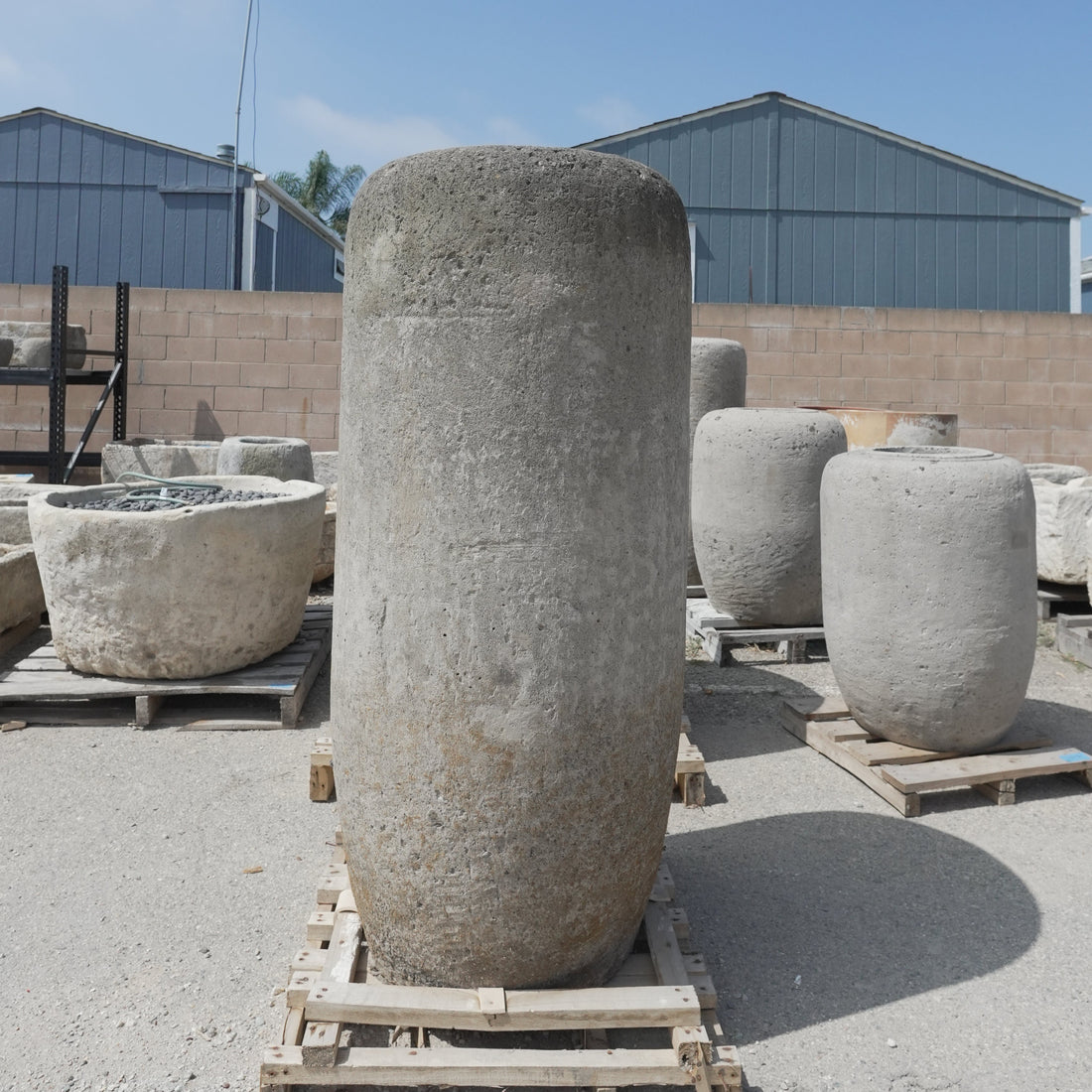 Extra Large Limestone Planter - Trouvaille Imports