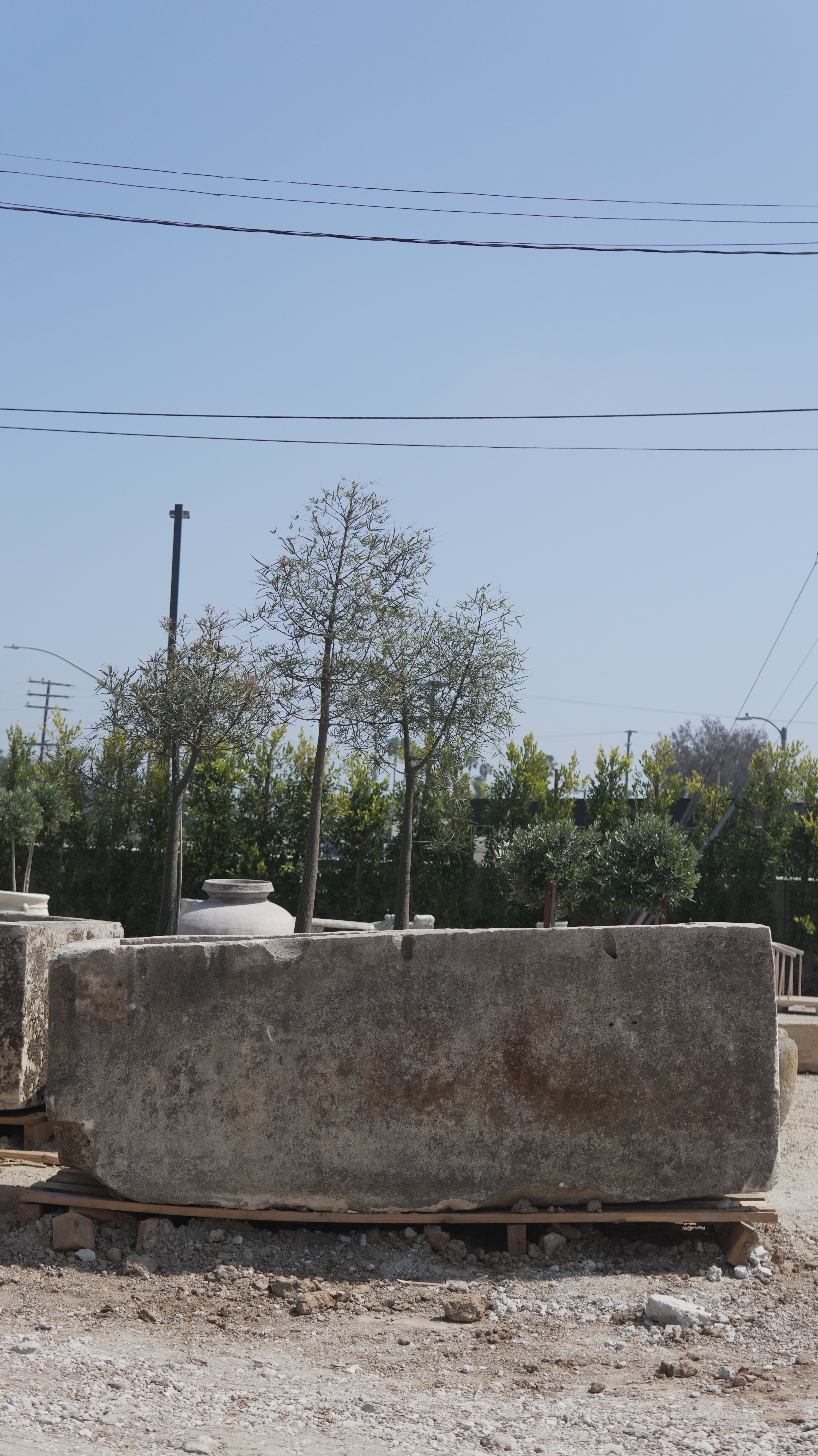 Extra Large Antique Limestone Trough - Trouvaille Imports