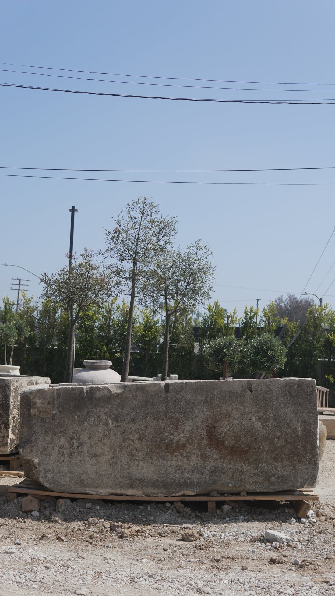 Extra Large Antique Limestone Trough - Trouvaille Imports