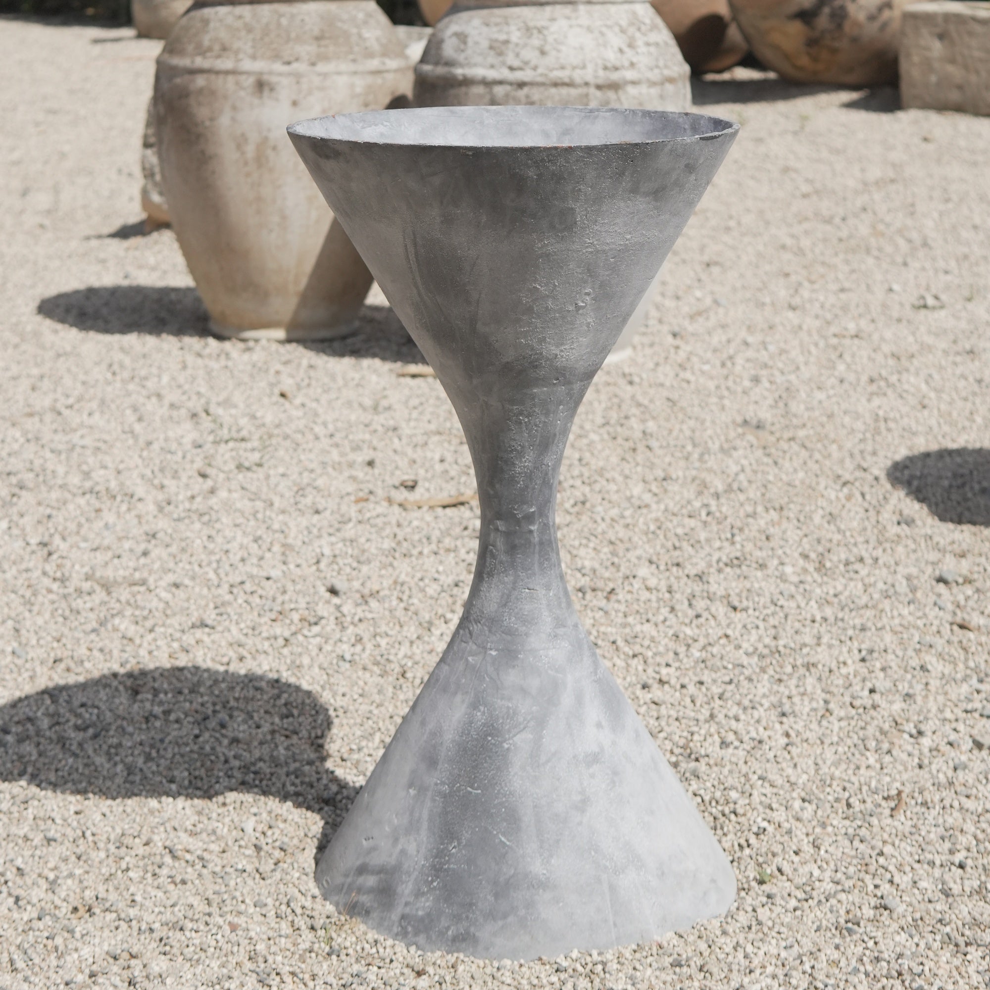 Vintage Iron Hour Glass Planter - Trouvaille Imports