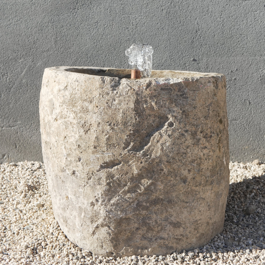 Vintage Limestone Fountain (19 × 19 × 17 in)