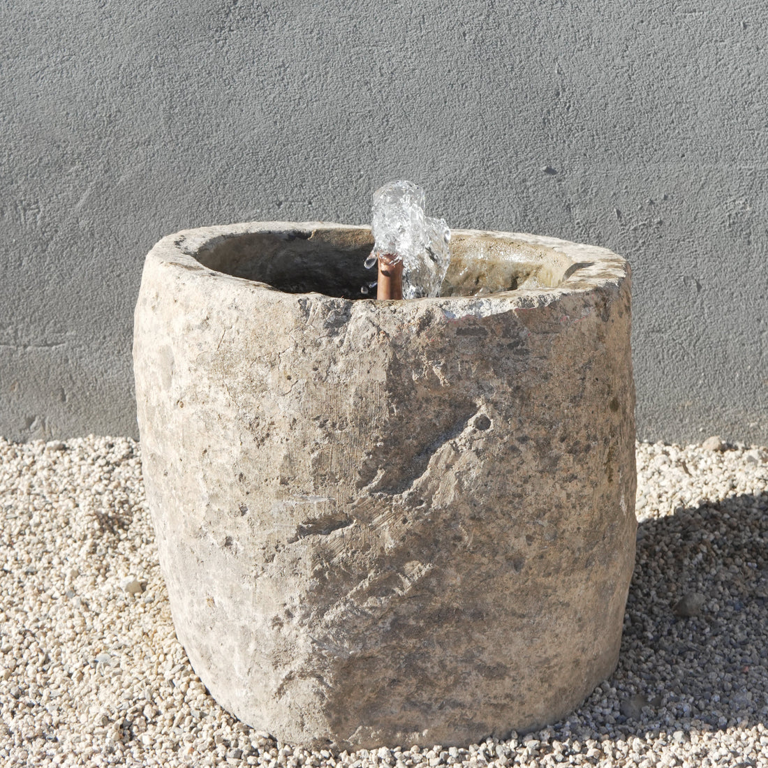 Vintage Limestone Fountain (19 × 19 × 17 in)