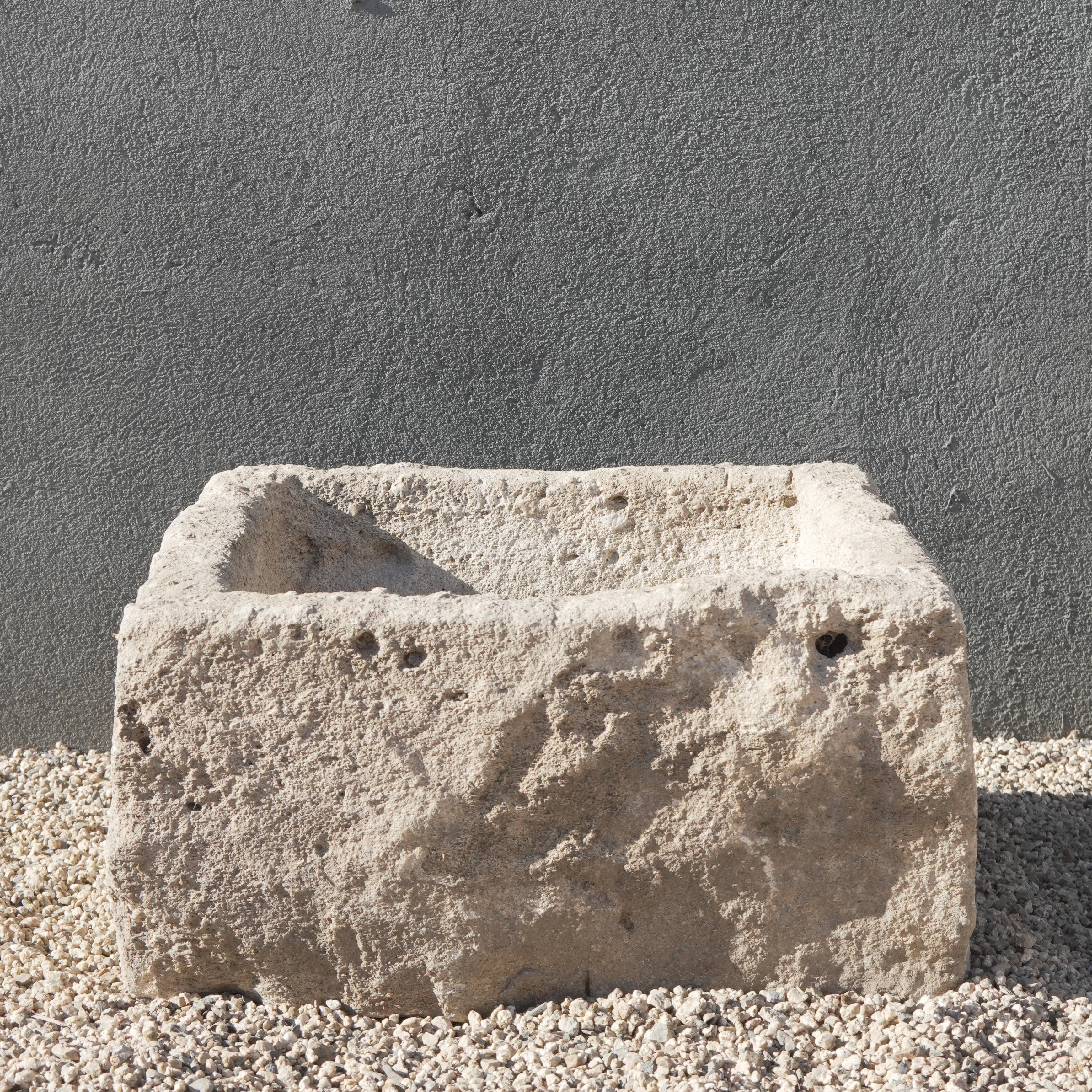 Vintage Limestone Planter (19 × 17 × 11 in)
