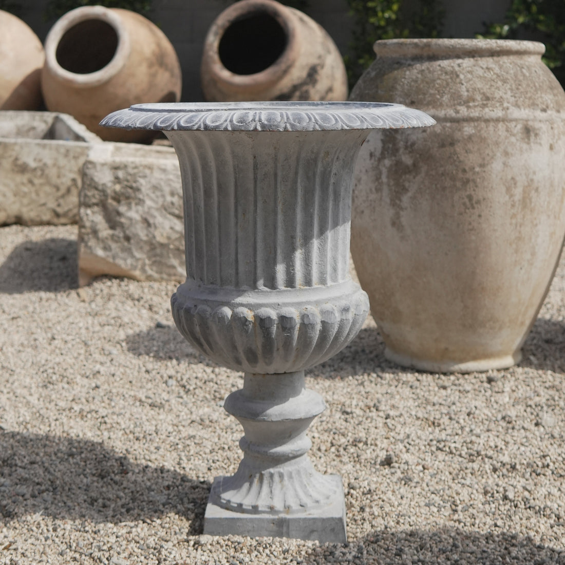 Neoclassical Fluted Garden Urn - Trouvaille Imports