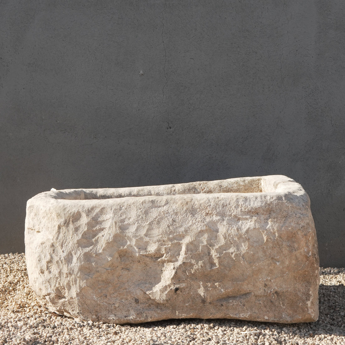 Vintage Limestone Planter (27 × 24 × 14 in)