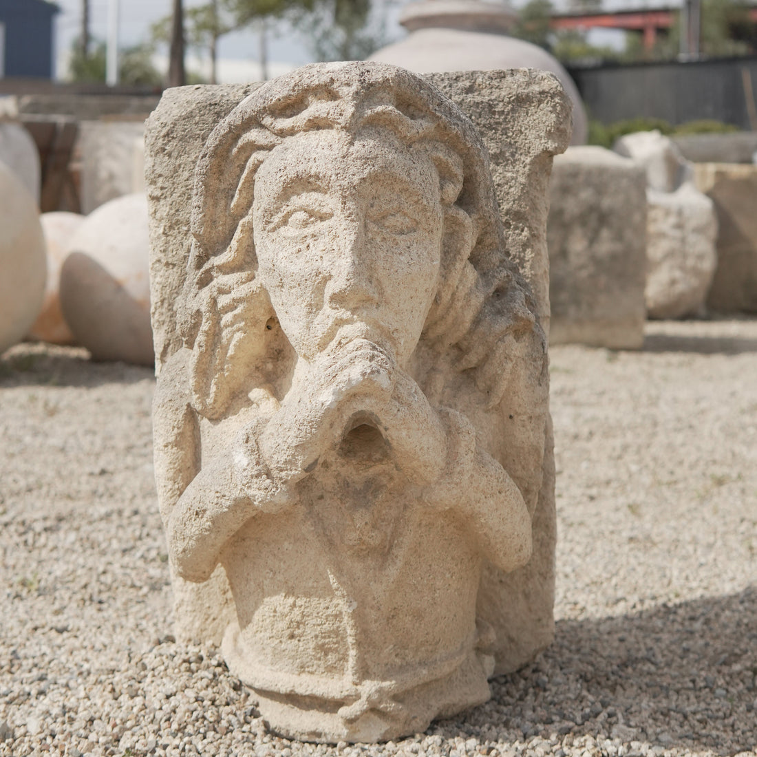 Stone Waterspout Statue - Trouvaille Imports