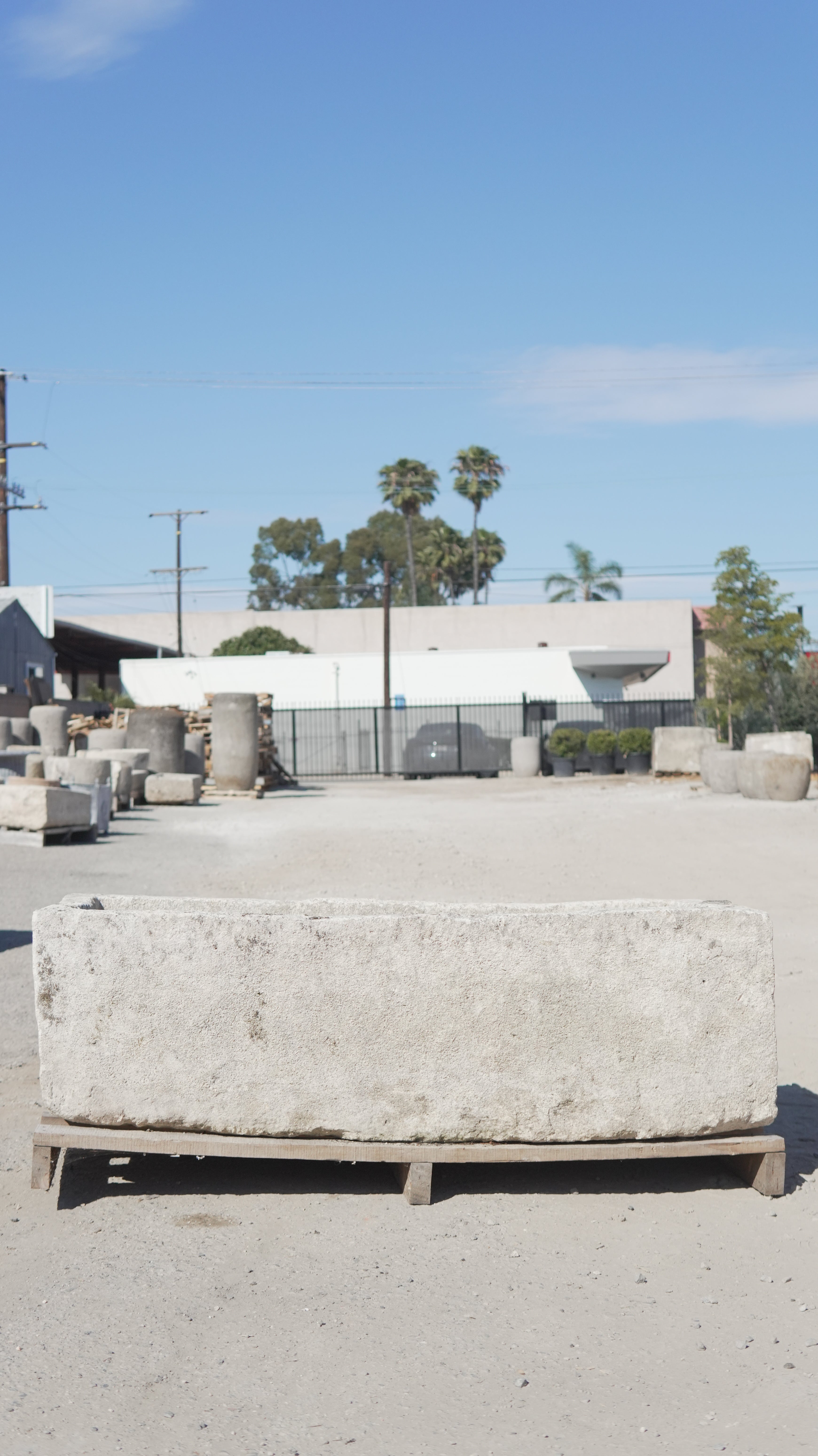 Vintage Limestone Rectangular Trough - Trouvaille Imports