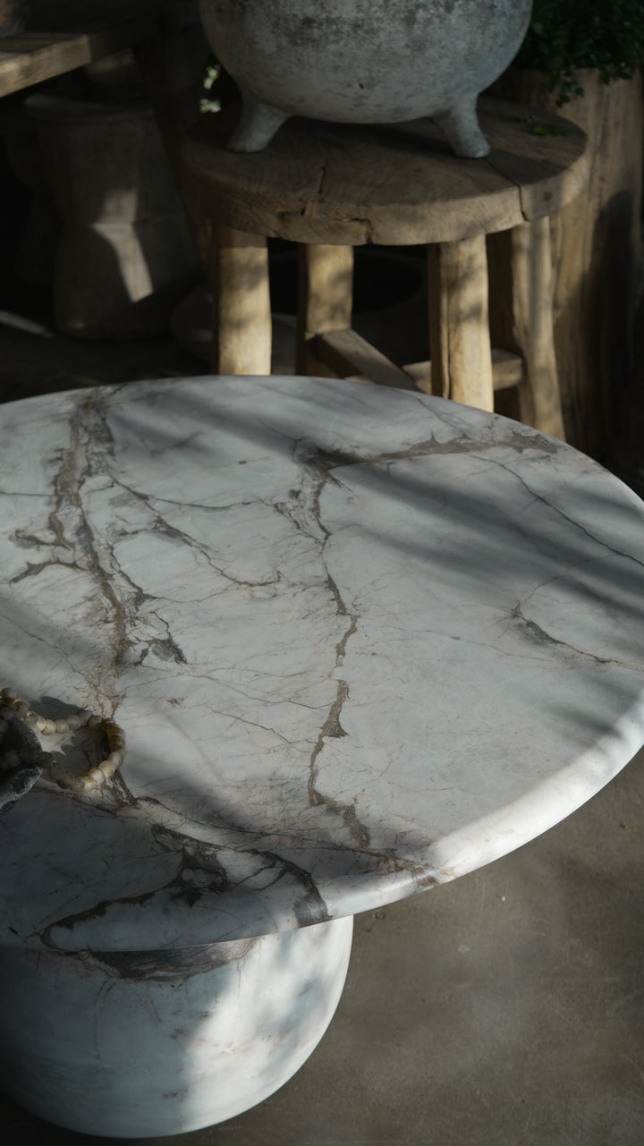 Sicily 3 Ball Marble Coffee Table - Trouvaille Imports