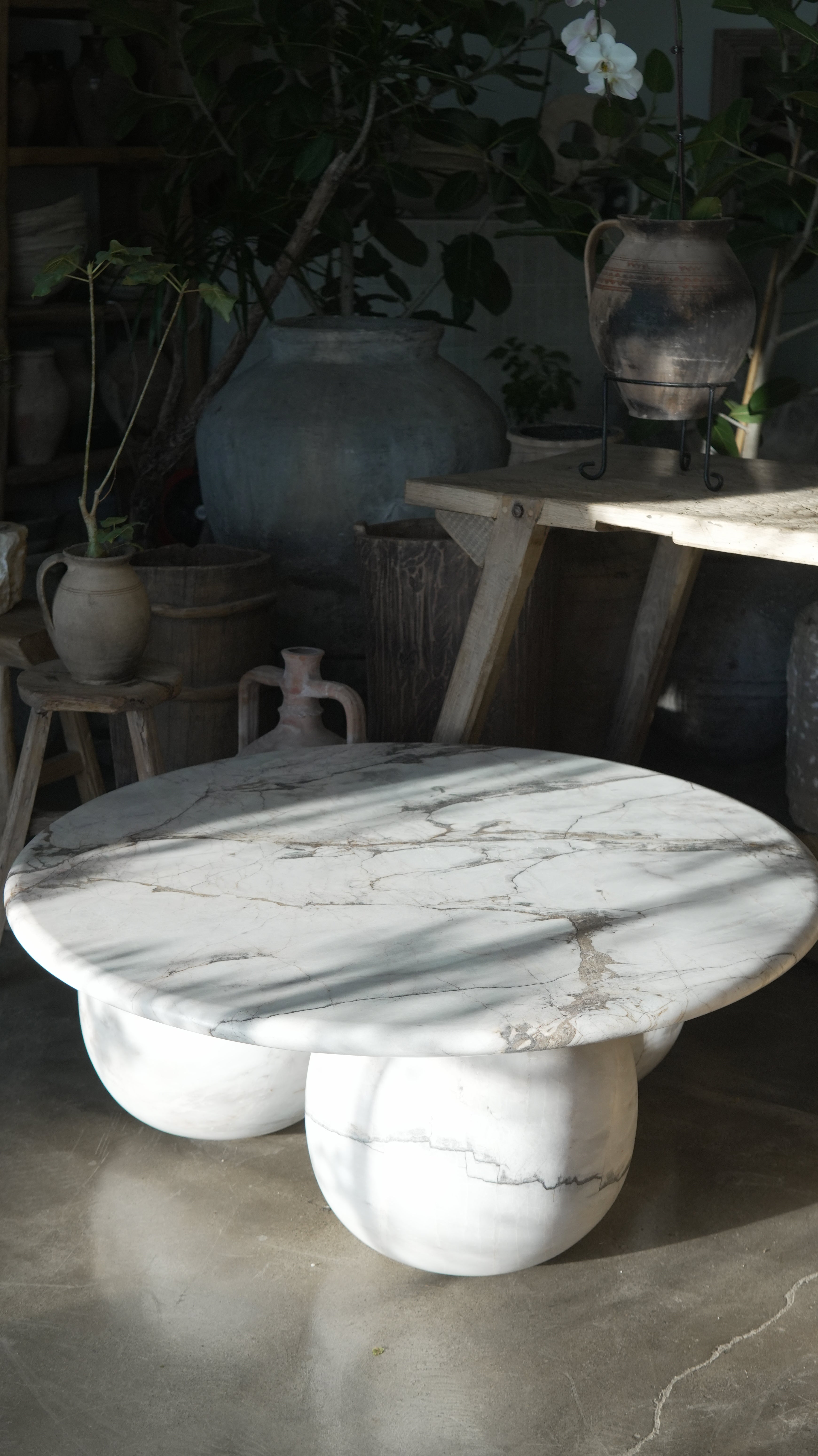 Sicily 3 Ball Marble Coffee Table - Trouvaille Imports