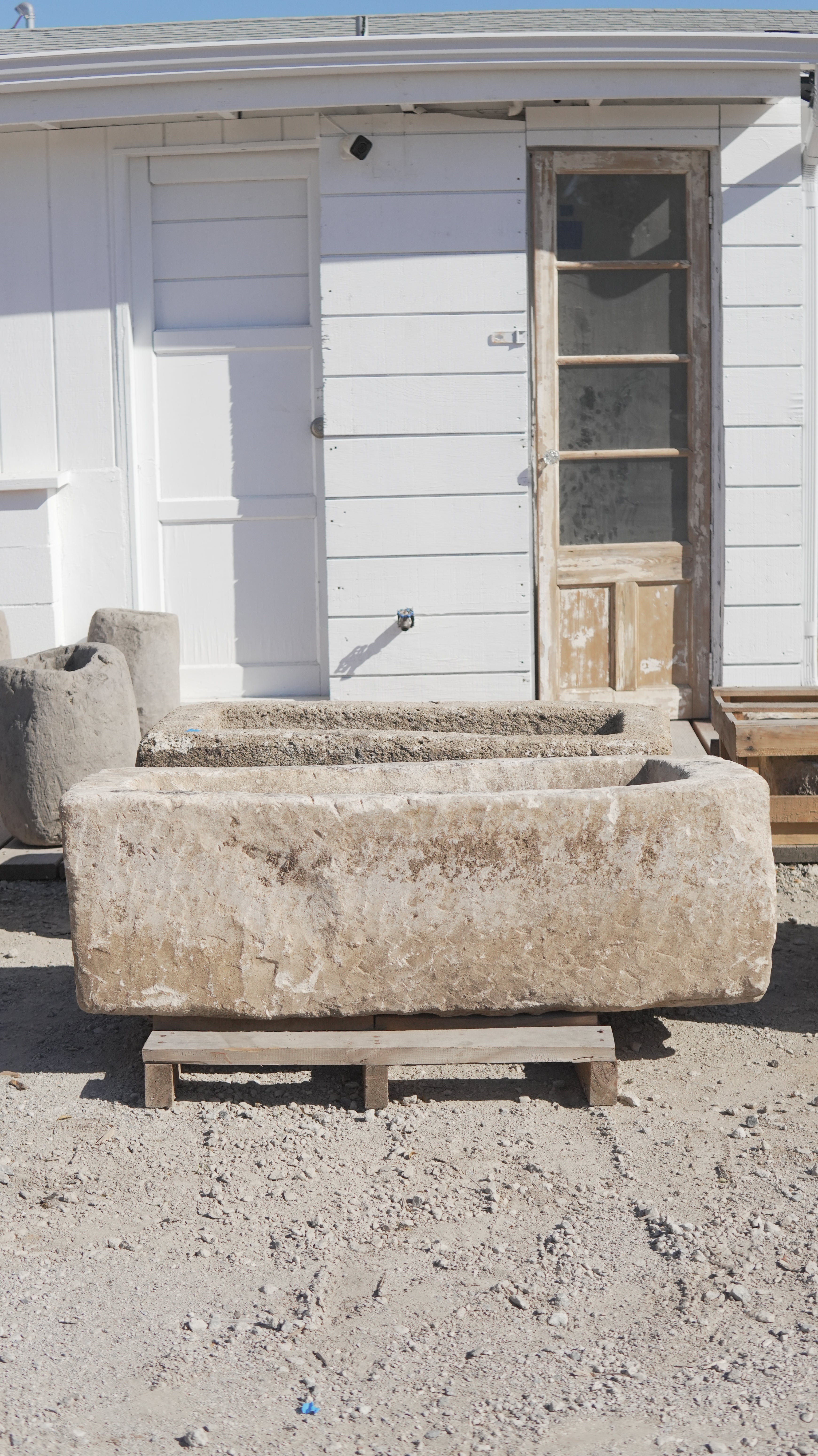 Antique Limestone Rectangular Trough - Trouvaille Imports