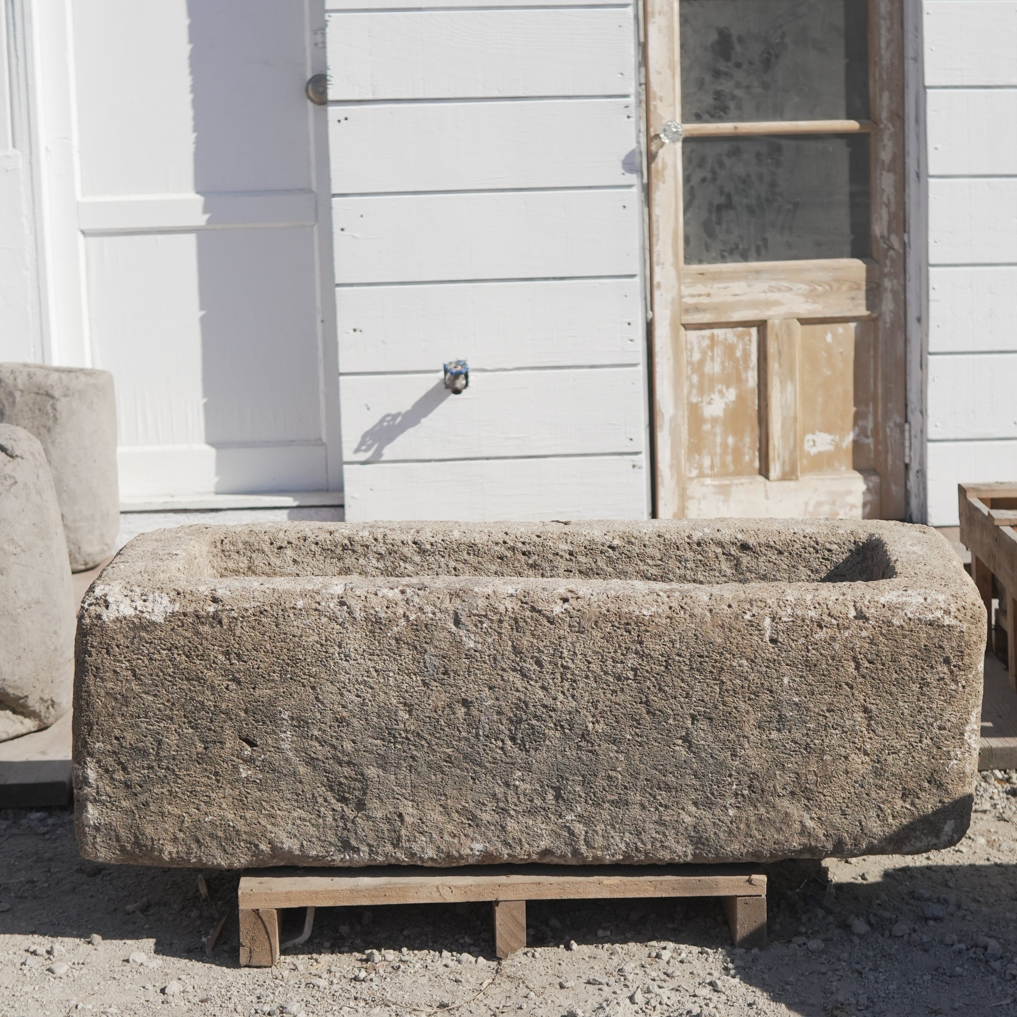 Vintage Limestone Rectangular Trough - Trouvaille Imports
