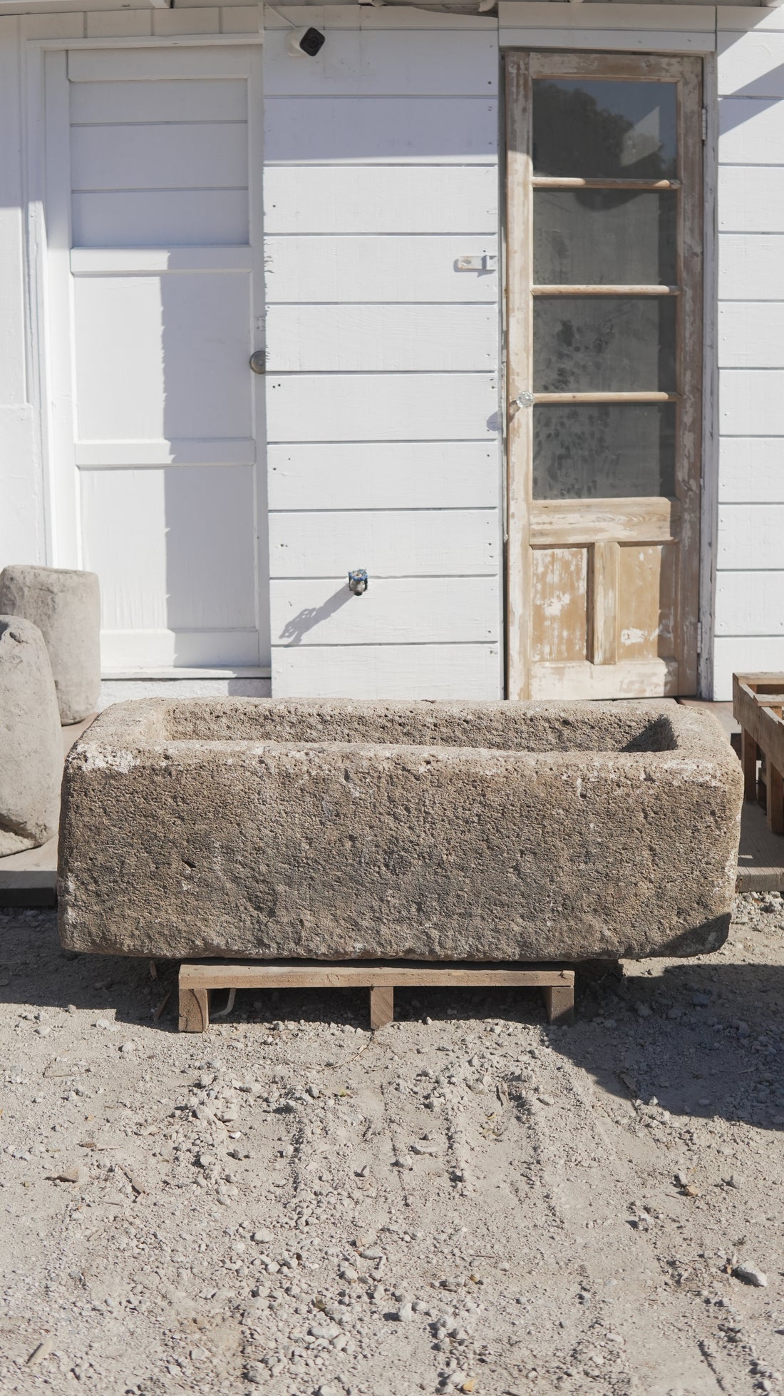 Vintage Limestone Rectangular Trough - Trouvaille Imports