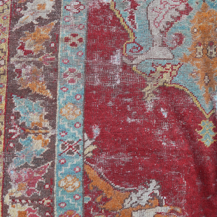 Vintage Turkish Oushak Rug and Tapestry – 4 ft 0” × 7 ft 3”