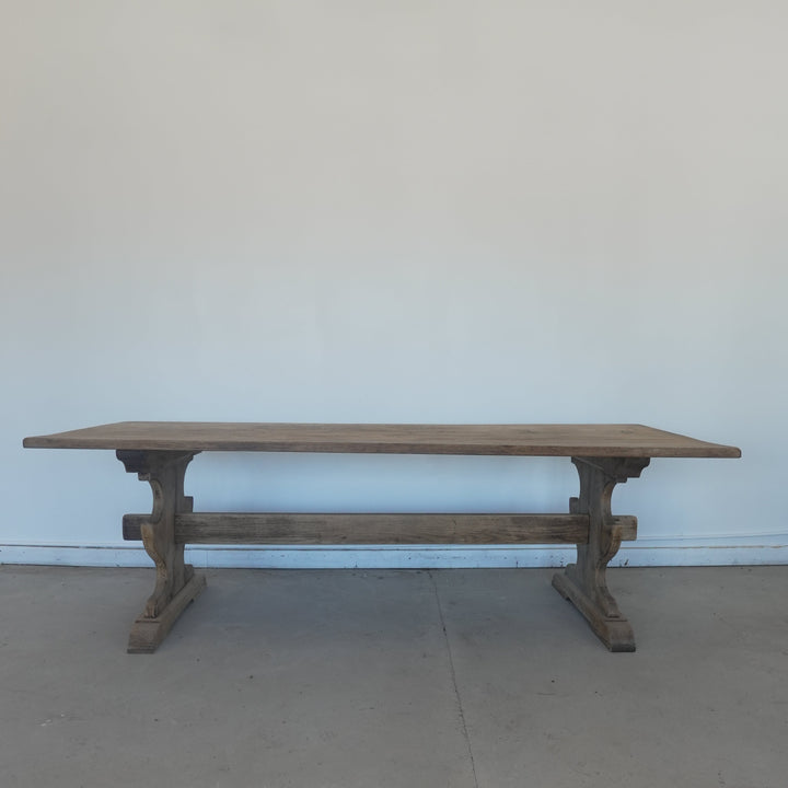 18th Century French Oak Trestle Table - Trouvaille Imports