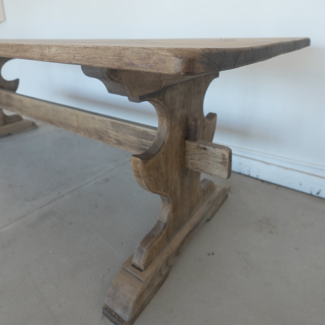 18th Century French Oak Trestle Table - Trouvaille Imports