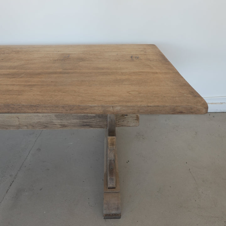 18th Century French Oak Trestle Table - Trouvaille Imports