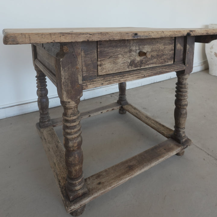 1780 Century Dutch Oak Pairs Tables - Trouvaille Imports
