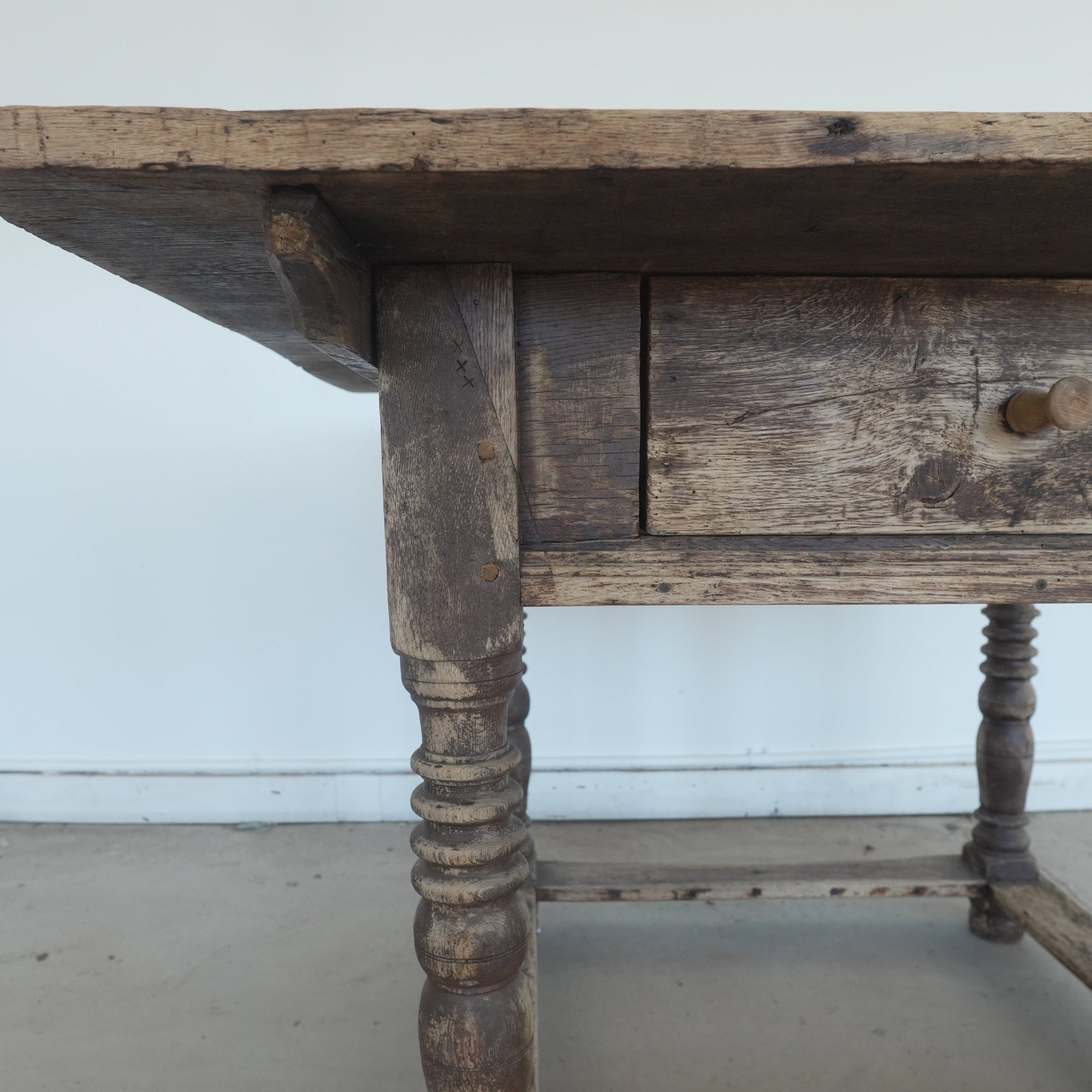 1780 Century Dutch Oak Pairs Tables - Trouvaille Imports
