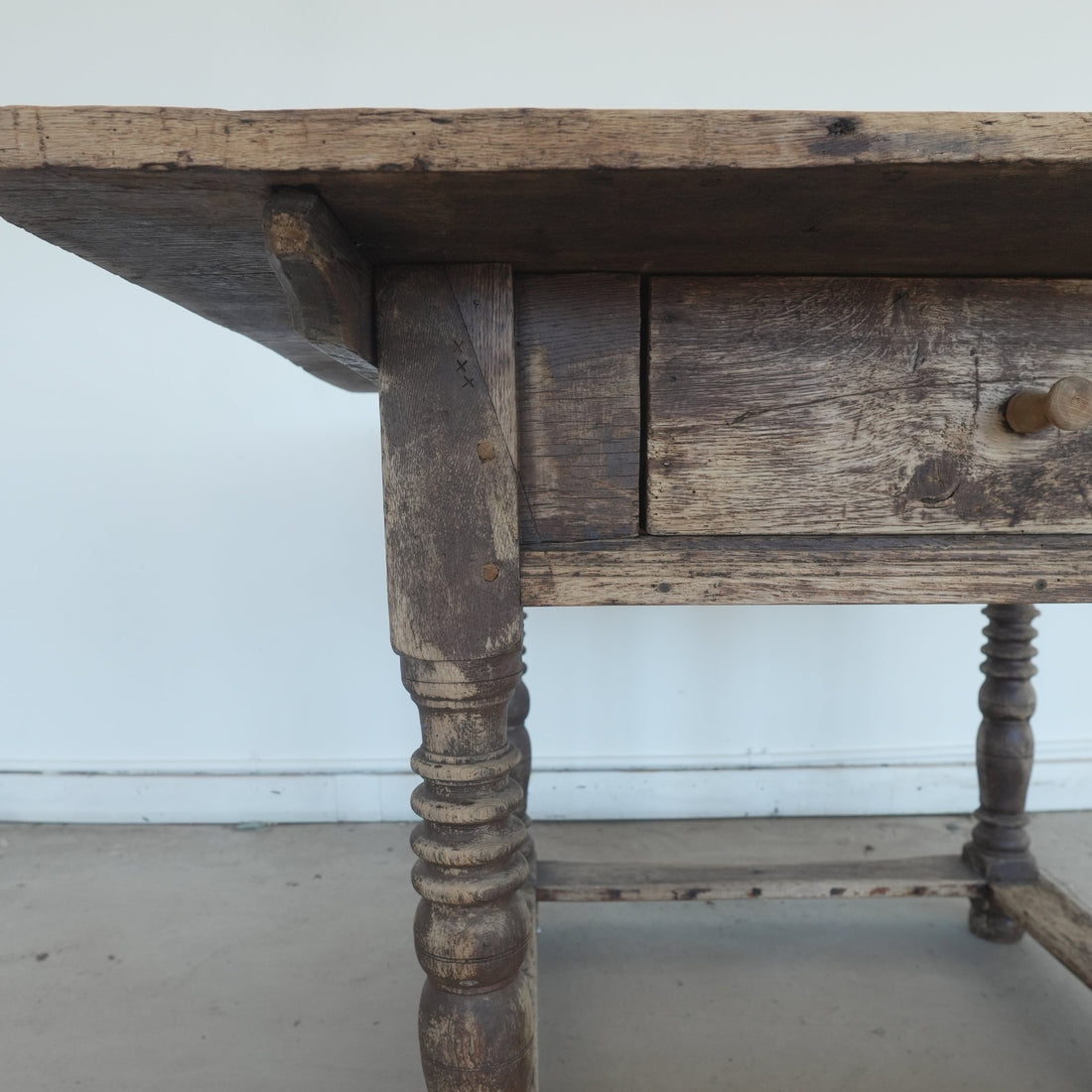 1780 Century Dutch Oak Pairs Tables - Trouvaille Imports