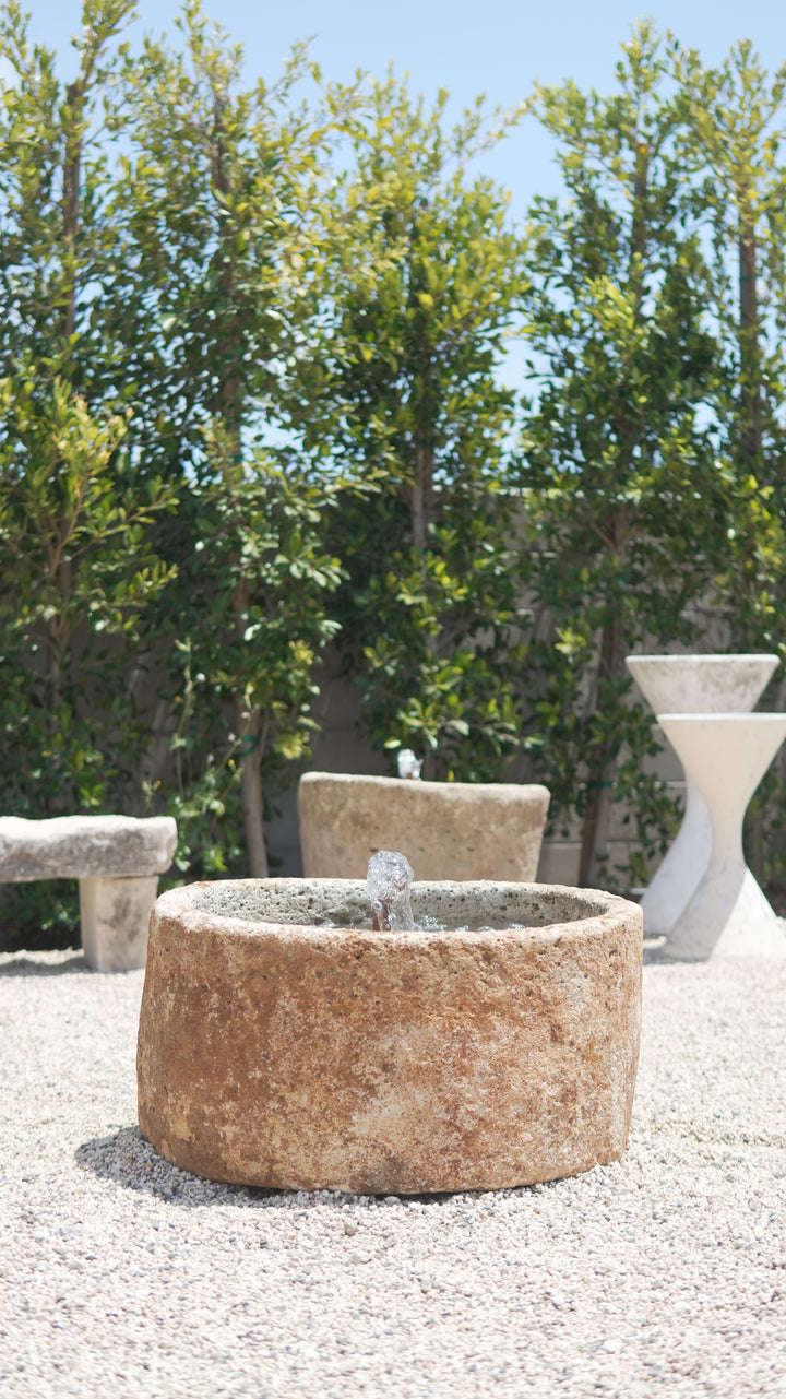 Antique Limestone Fountain - Trouvaille Imports