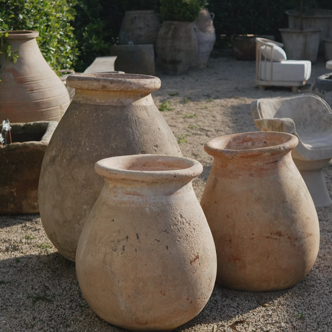 Antique Stone Planters - Trouvaille Imports
