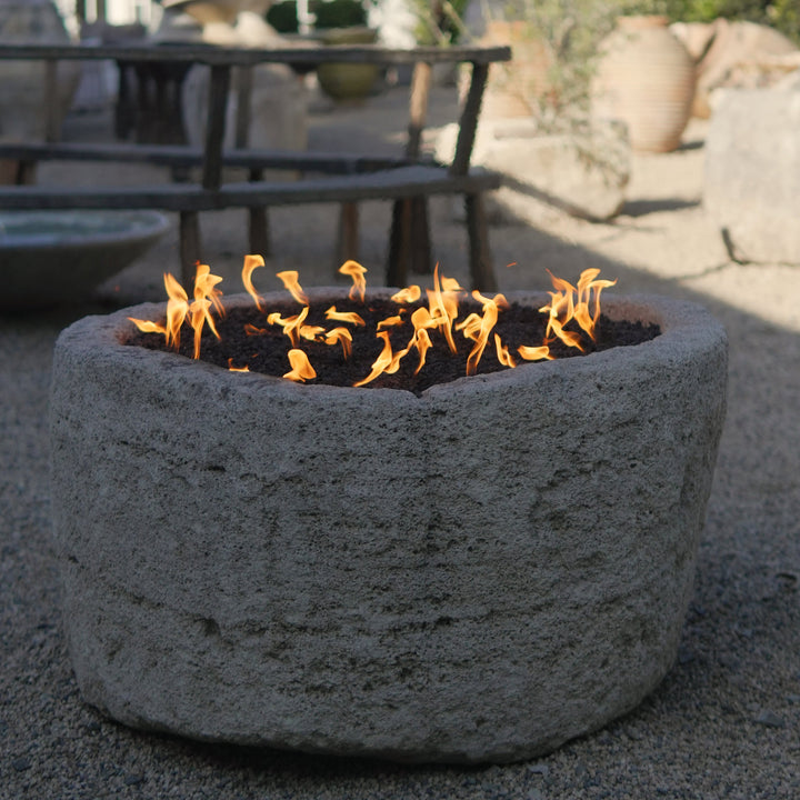 Antique Limestone Fire Pit - Trouvaille Imports