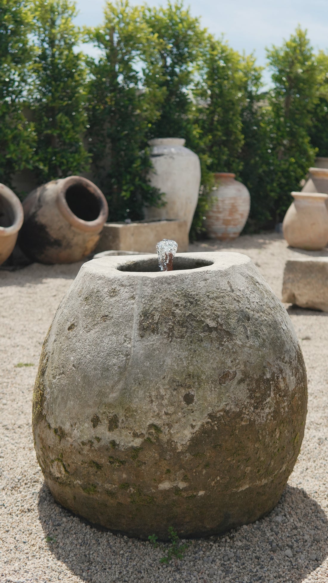 Vintage Limestone Fountain - Trouvaille Imports