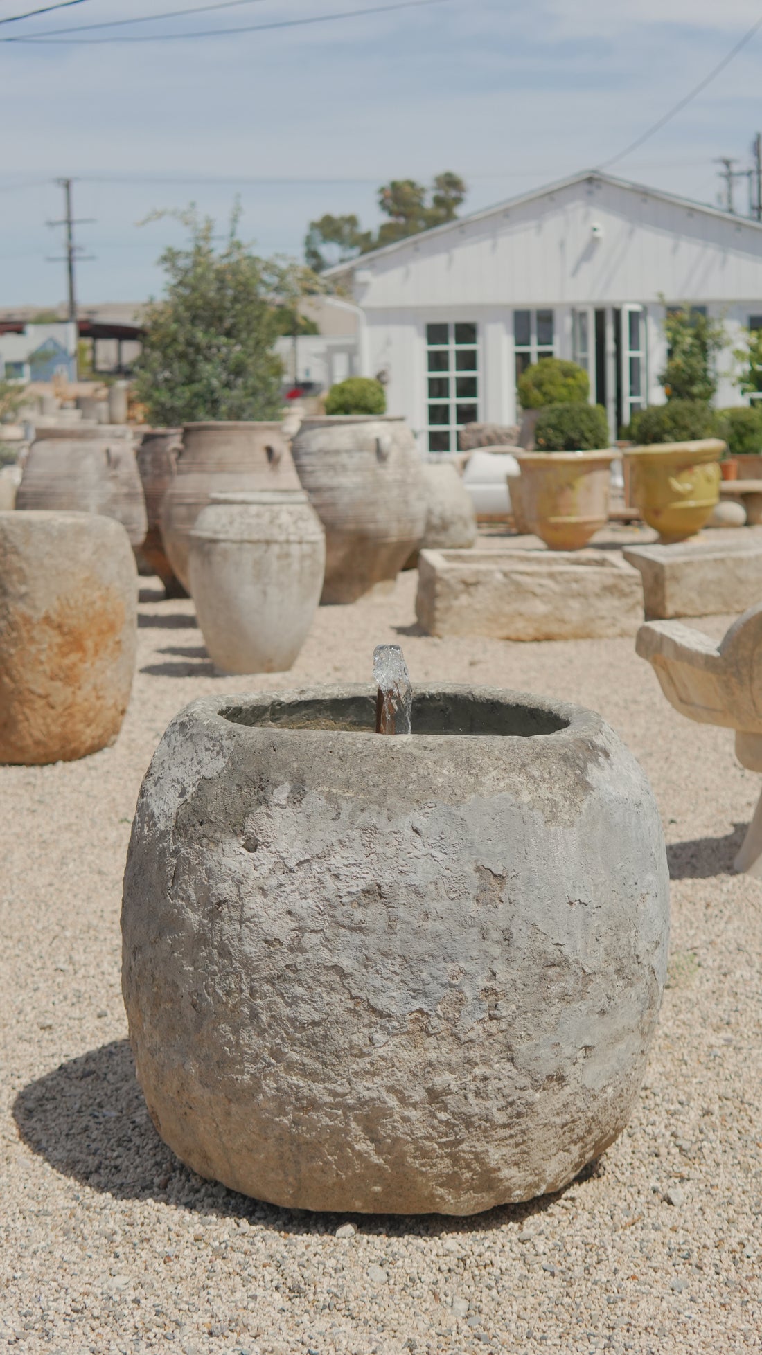 Vintage Limestone Fountain - Trouvaille Imports