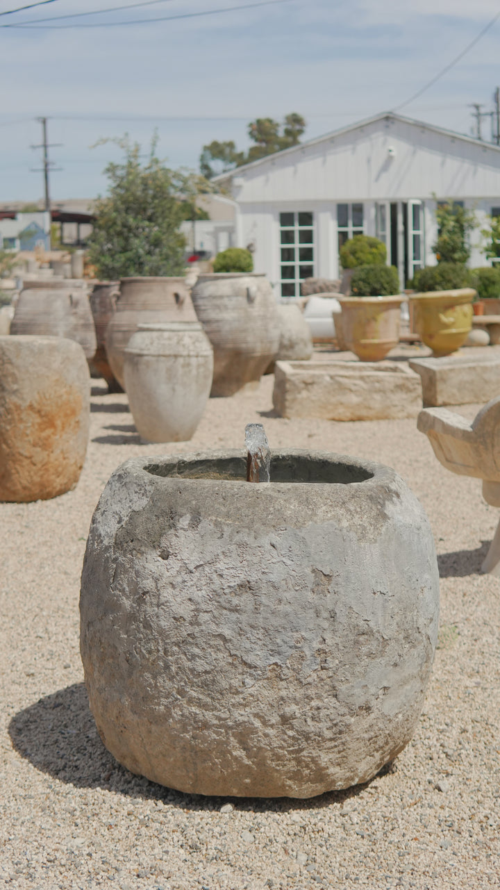 Vintage Limestone Fountain - Trouvaille Imports